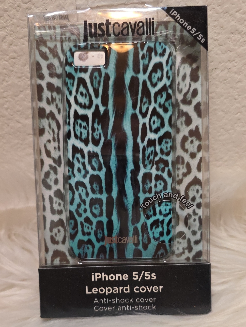 Just Cavalli Turquoise and Black Leopard iPhone 5/5s Case